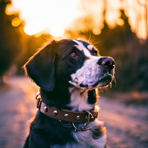 An image that showcases a vintage-style dog collar adorned with a sleek, modern tag featuring a classic dog name like "Rufus," juxtaposing nostalgia and modernity
