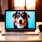 An image showcasing a sleek, modern laptop screen displaying the Dog Username Generator
