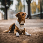 An image capturing a moment of obedience as a loyal Italian dog gracefully accovacciati, crouching elegantly with paws outstretched, displaying unwavering focus and discipline, embodying the essence of Italian dog commands