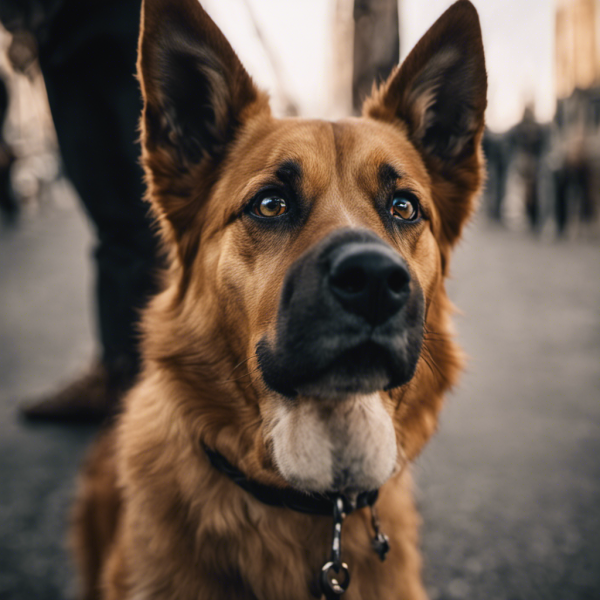 An image capturing the essence of trust in Italian dog commands, showcasing a loyal canine companion looking up at its owner with unwavering devotion, their eyes locked in a deep, unbreakable connection