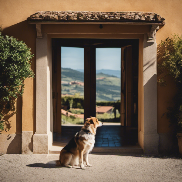 An image capturing a scene of a well-trained Italian dog responding to the command 