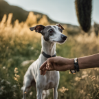 An image capturing the essence of Italian dog training, showcasing a vibrant Italian countryside backdrop